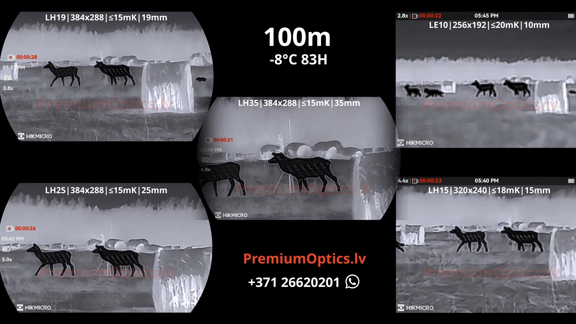 Hikmicro Lynx 3.0 termokameras tests 100 metros – dzīvnieka siluets dabā (2x palielinājums)
