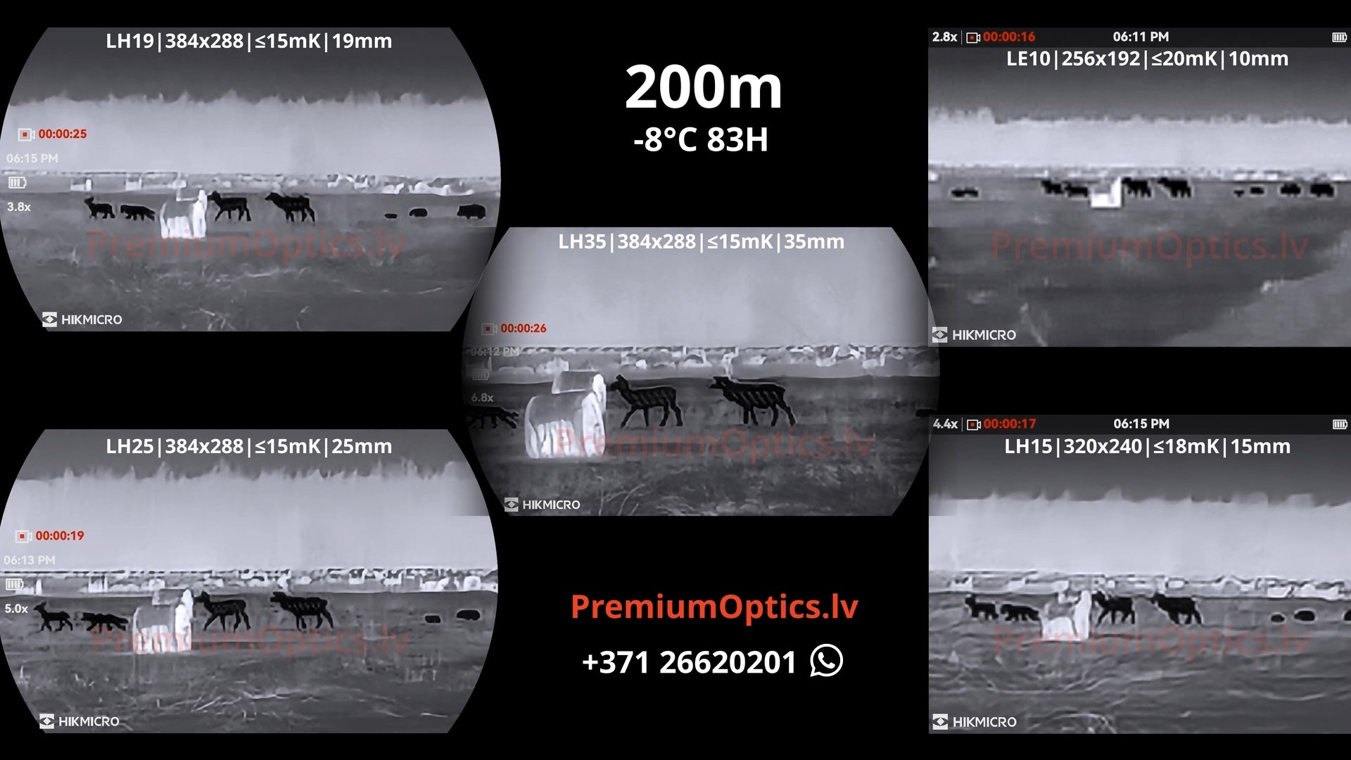 Hikmicro Lynx 3.0 termokameras tests 100 metros – dzīvnieka siluets dabā (2x palielinājums)