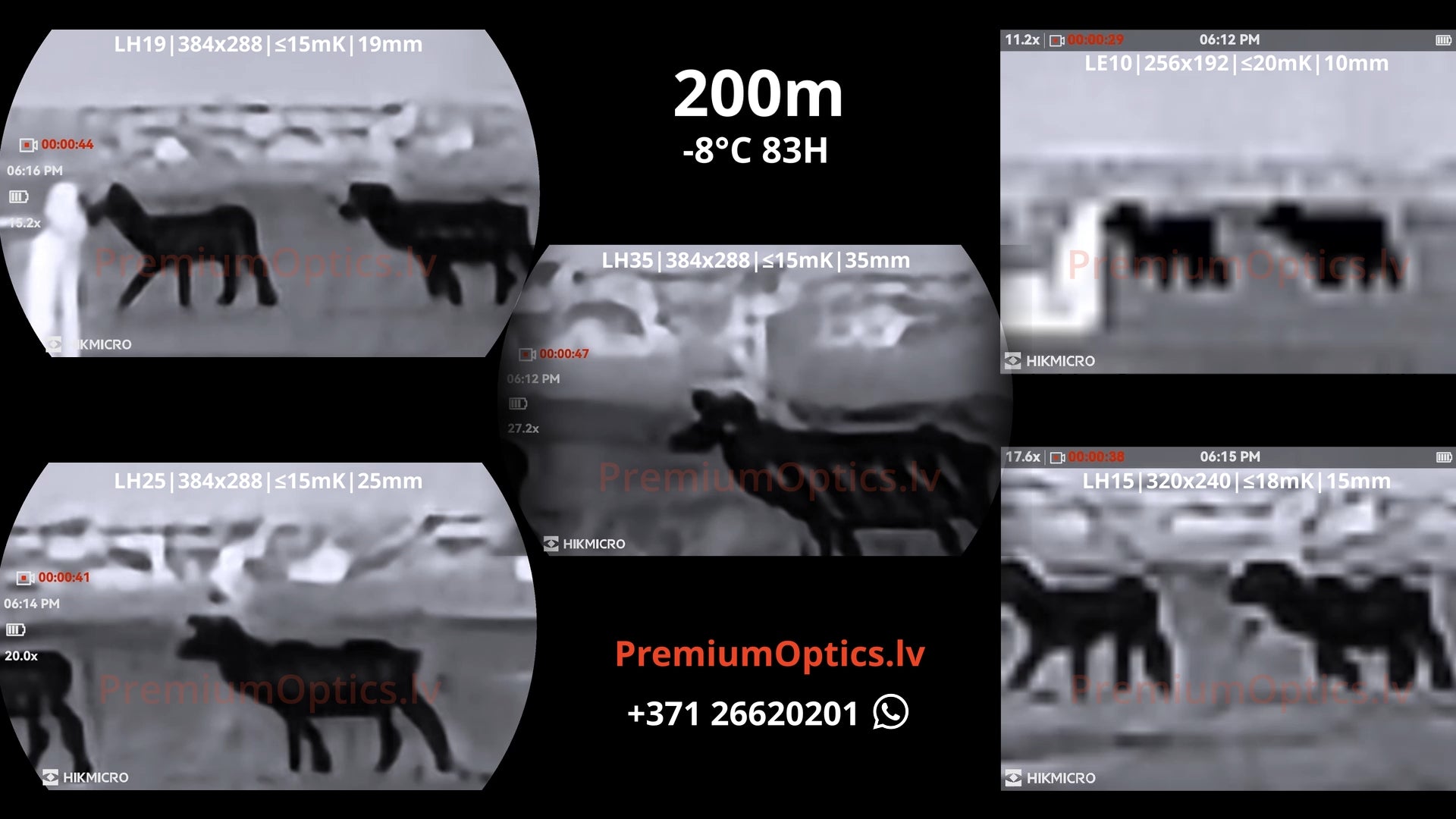 Hikmicro Lynx 3.0 termokameras tests 100 metros – dzīvnieka siluets dabā (4x palielinājums)