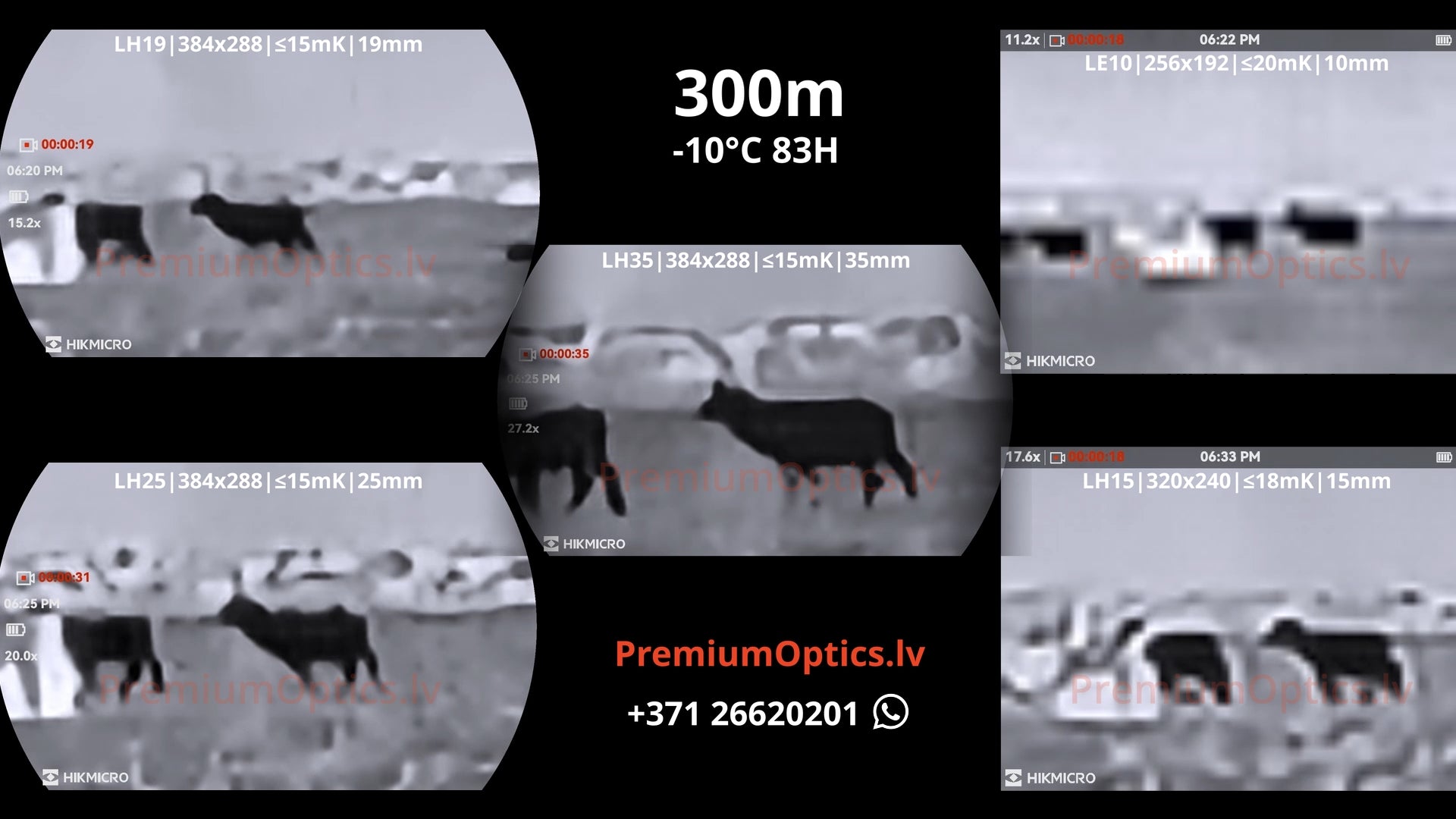 Hikmicro Lynx 3.0 termokameras tests 300 metros – dzīvnieka siluets dabā (4x palielinājums)