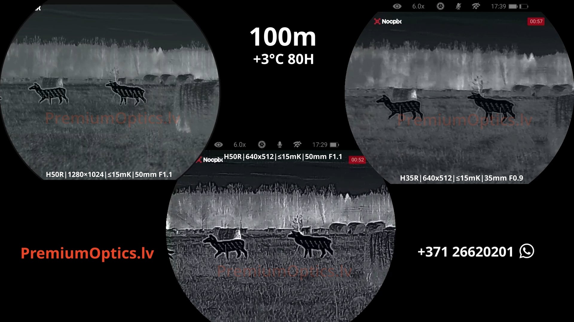 Nocpix Quest termobinokļa tests 100 metros – termālā attēla kvalitāte medībās (2x palielinājums)