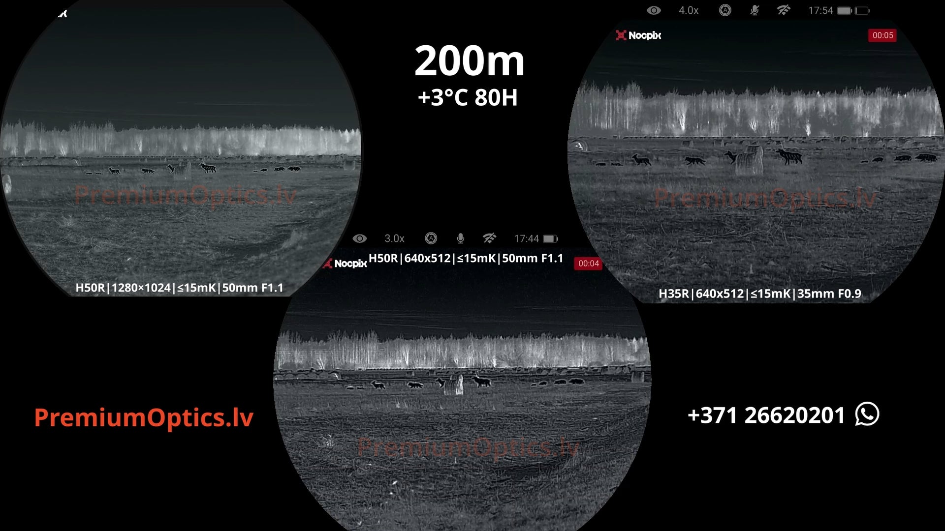 Nocpix Quest termobinokļa tests 200 metros – termālā attēla kvalitāte medībās (1x palielinājums)