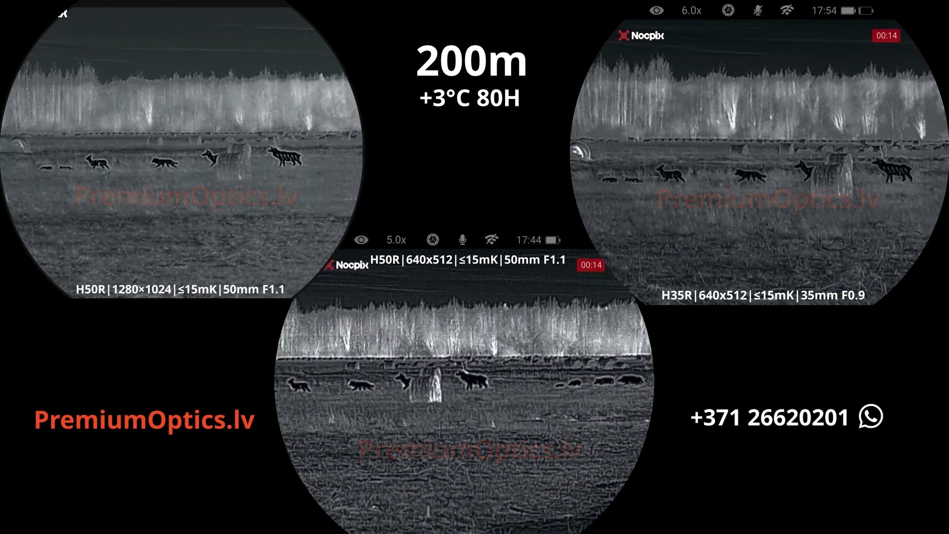 Nocpix Quest termobinokļa tests 200 metros – termālā attēla kvalitāte medībās (2x palielinājums)