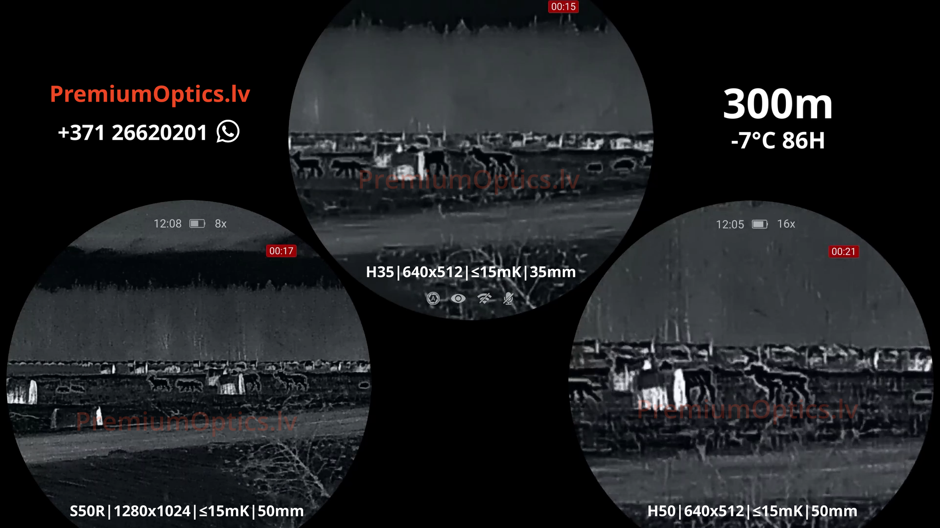 Nocpix Vista termokameras tests 300 metros – attēla kvalitāte aukstos apstākļos (3x palielinājums)