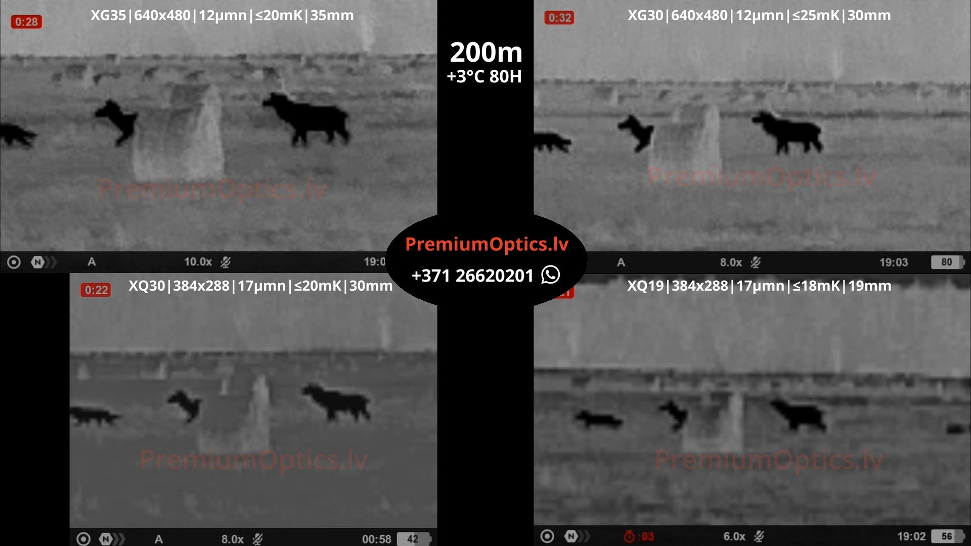 Pulsar Axion termokameras tests 200 metros – attēla kvalitāte meža vidē (3x palielinājums)