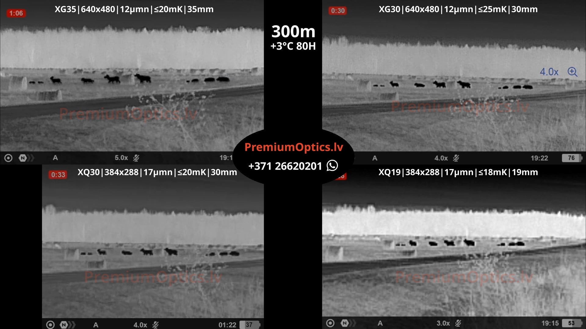 Pulsar Axion termokameras tests 300 metros – attēla kvalitāte meža vidē (2x palielinājums)