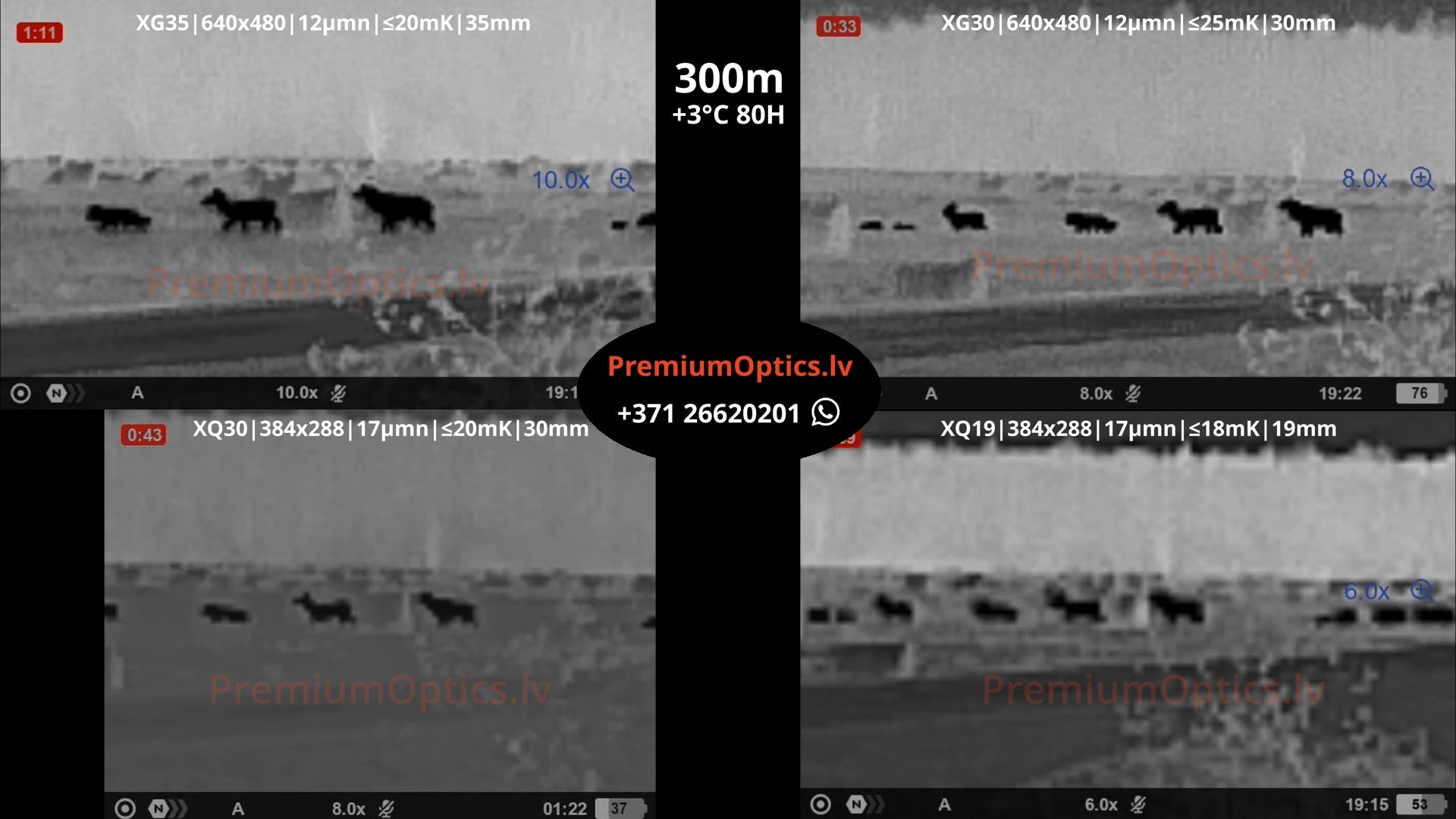 Pulsar Axion termokameras tests 300 metros – attēla kvalitāte meža vidē (3x palielinājums)
