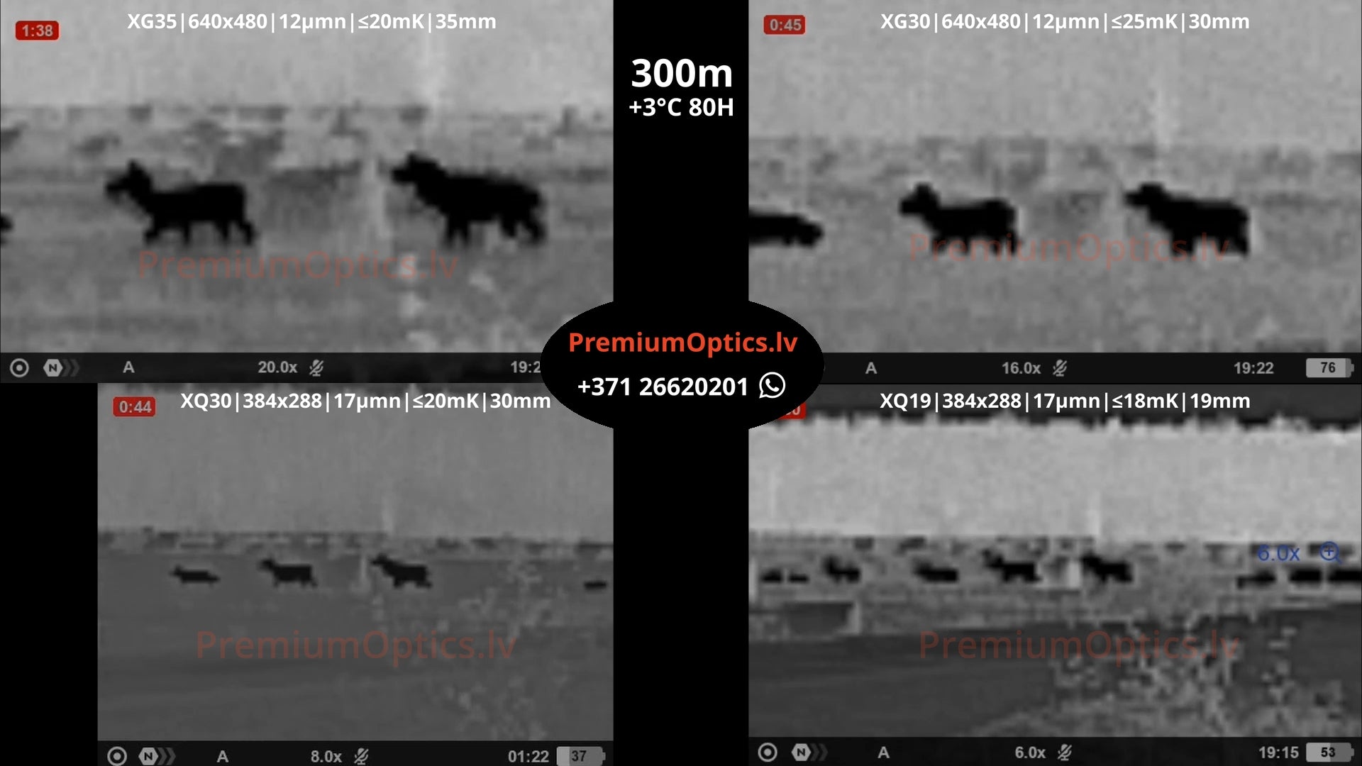 Pulsar Axion termokameras tests 300 metros – attēla kvalitāte meža vidē (4x palielinājums)