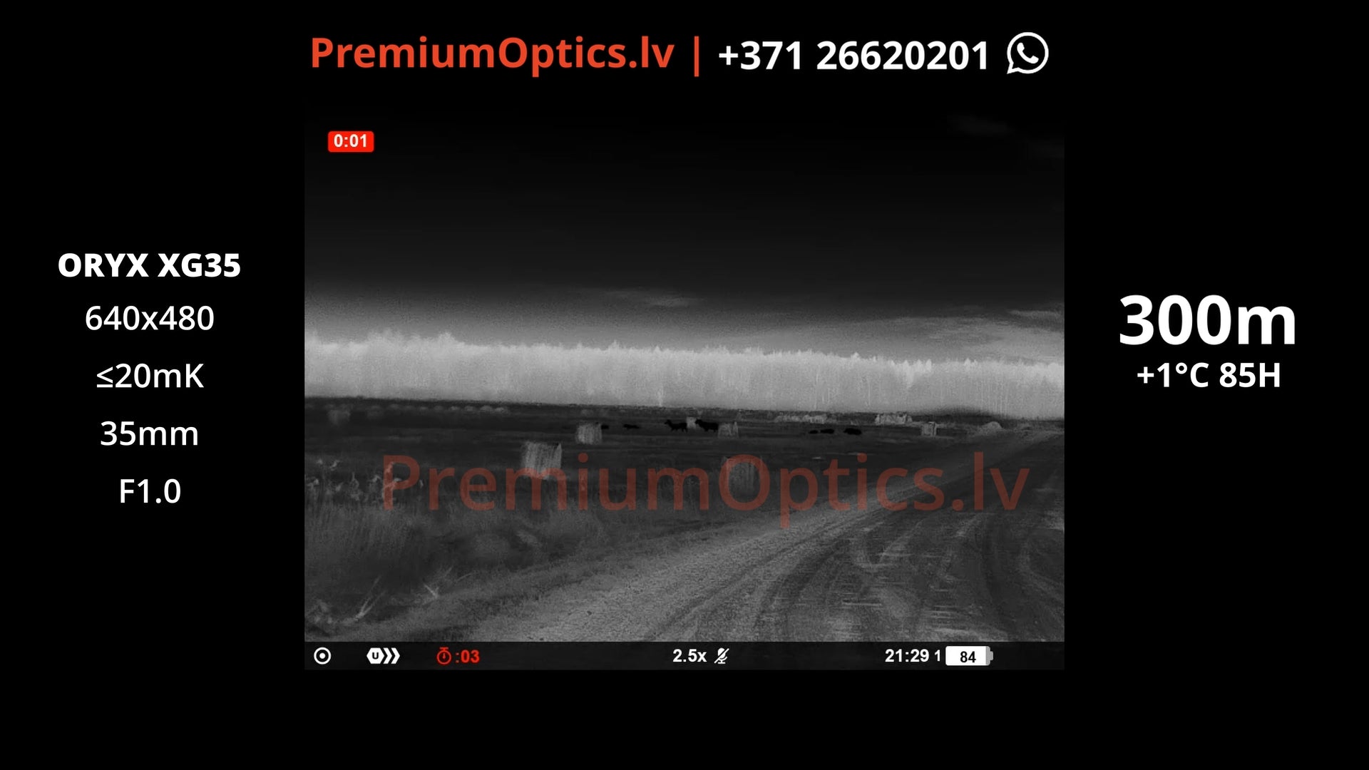 Vai ar Pulsar Oryx XG35 termokameru var redzēt brieža ragus miglā, lietū un sausos apstākļos 300m